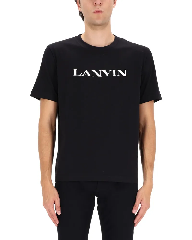 Lanvin Logo Cotton T-Shirt — Black Black