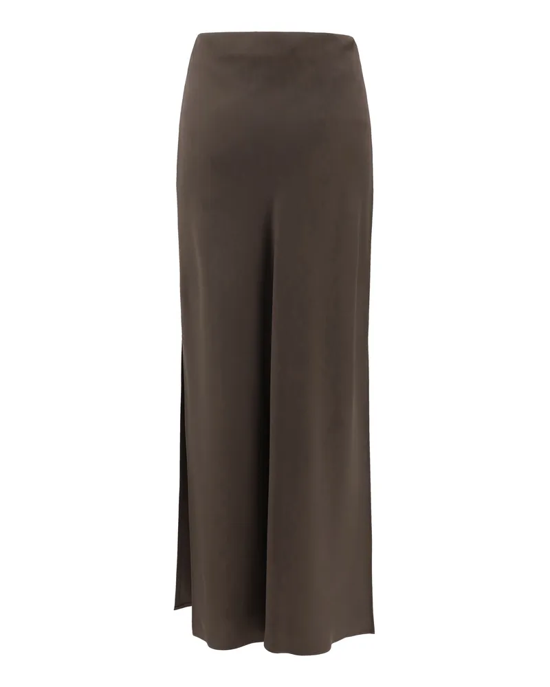 Brunello Cucinelli Women's Midi Skirt Cacao Acetate; Viscose Cacao