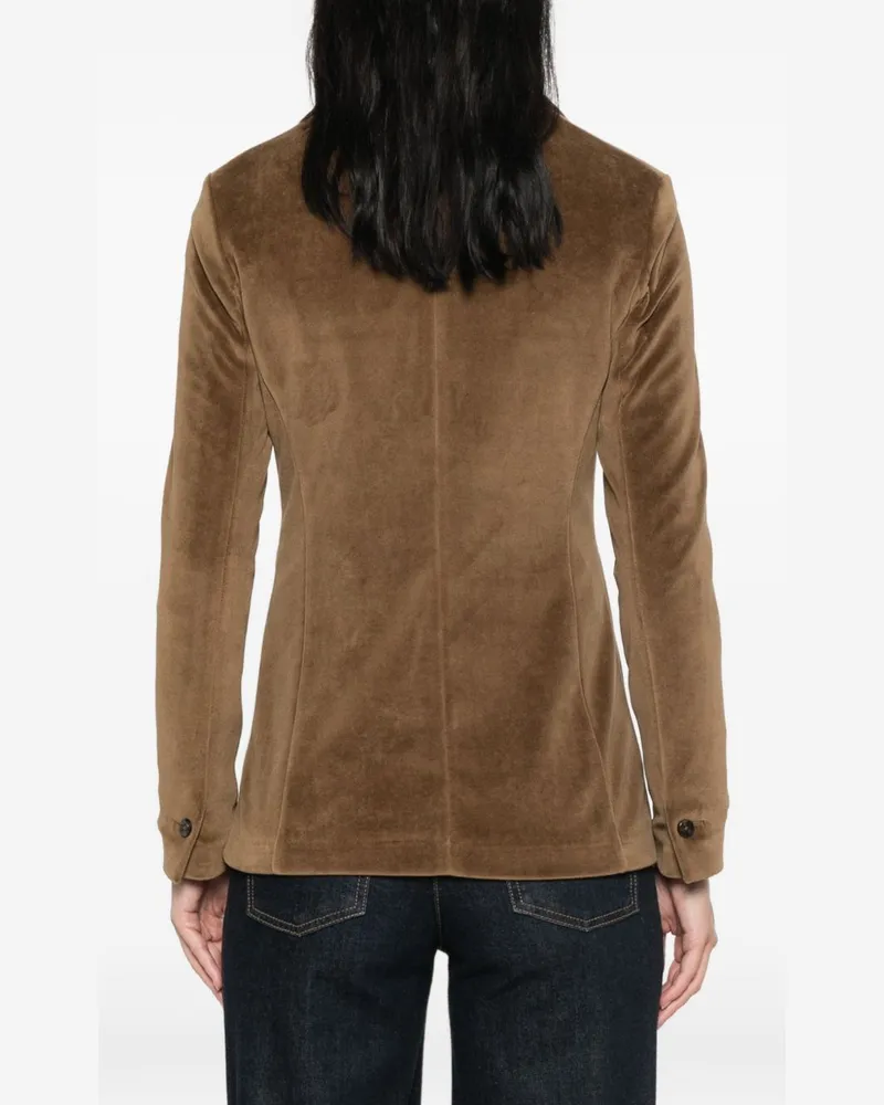CIRCOLO 1901 Velvet-Effect Blazer — Brown Brown