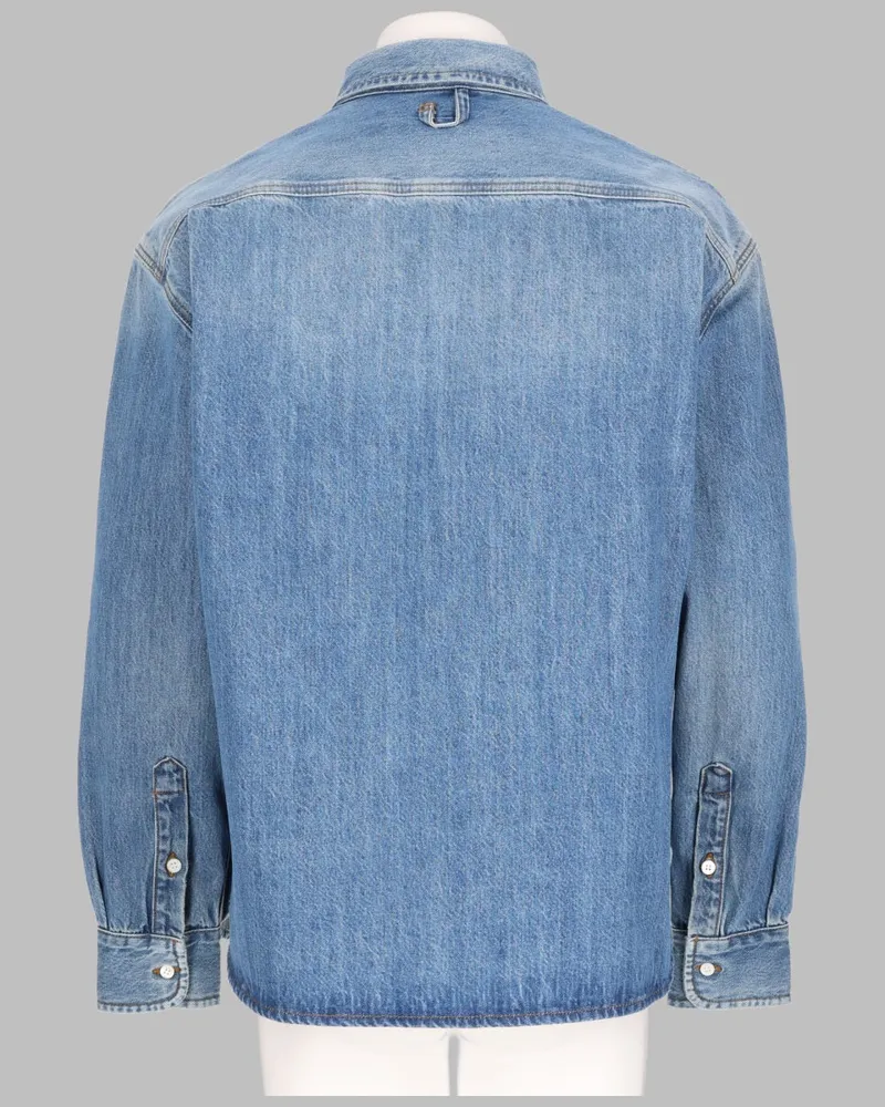 Jacquemus Men's Denim Shirt Cotton Blue