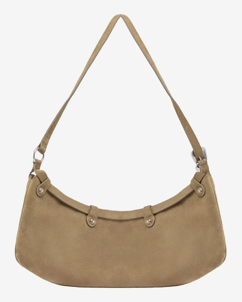 Pinko Women's Shoulder Bag Pocket Body Suede Green Green