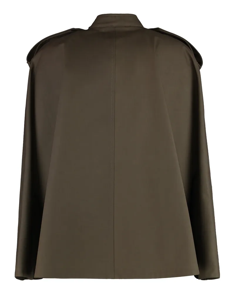Burberry Women's Cotton Cape Green Capes Jacket Green