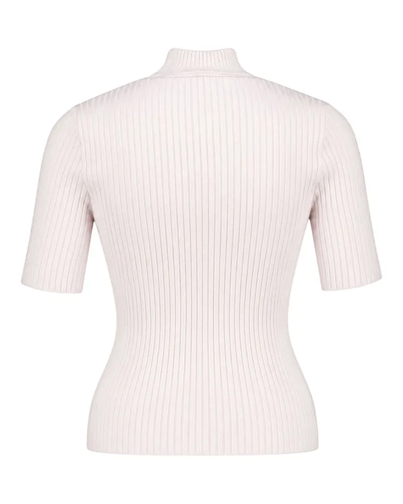 Courrèges Ribbed Turtleneck Sweater — Pink Pink