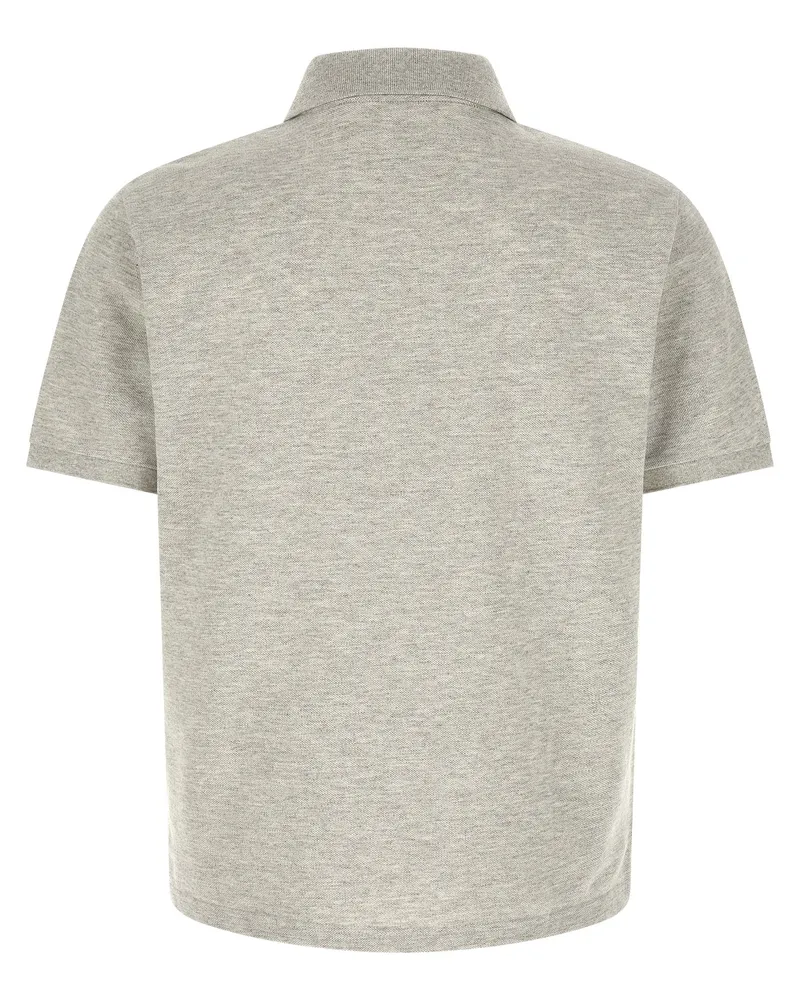 Saint Laurent Men's Gray Cotton Polo Shirt Gray