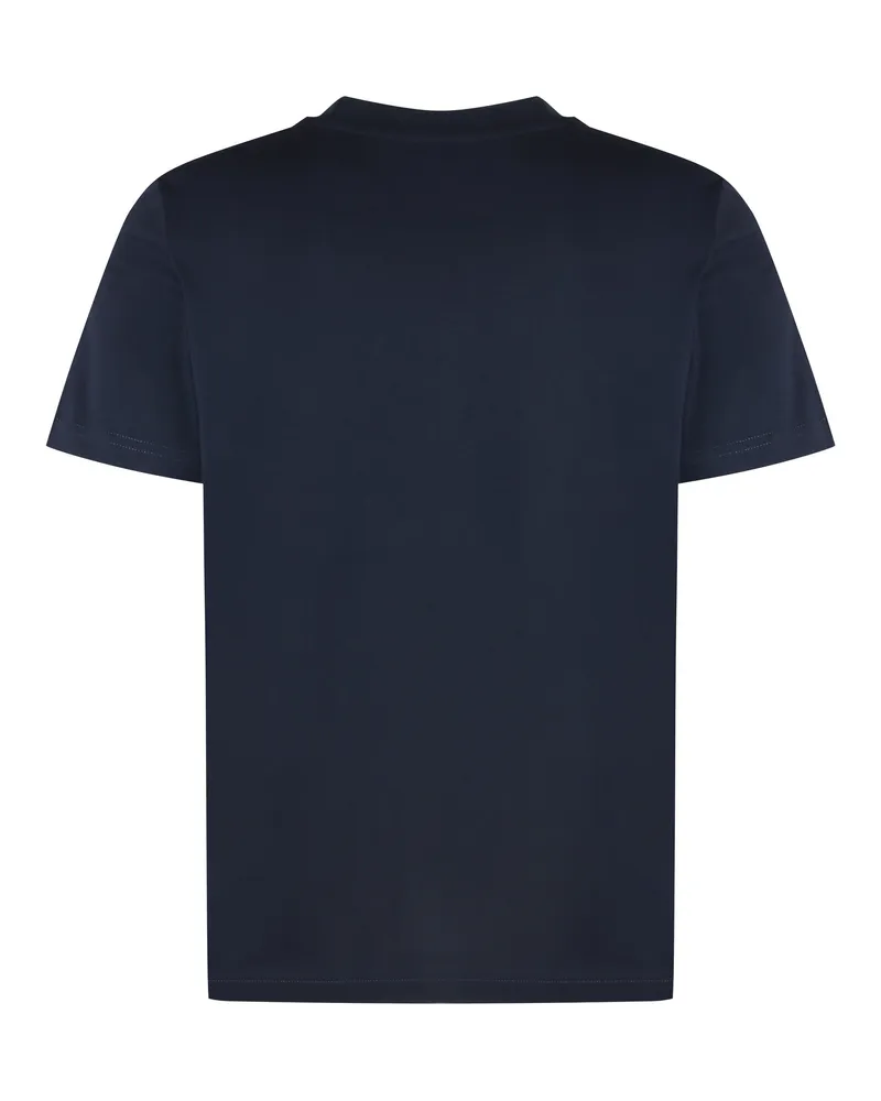 A.P.C. Men's Cotton T-Shirt Standard Grand Vpc Dark Navy-Ecru T-Shirts Navy/ecru And Polos Navy