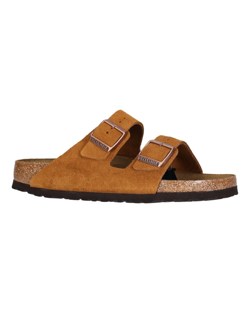 Birkenstock Unisex Sandals Brown Suede Leather Brown
