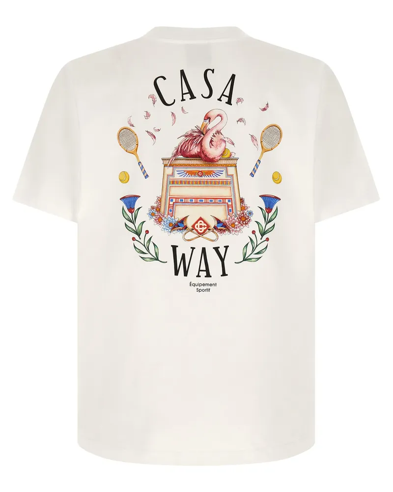 Casablanca Paris Casa Way Graphic Print T-Shirt — Cream Cream
