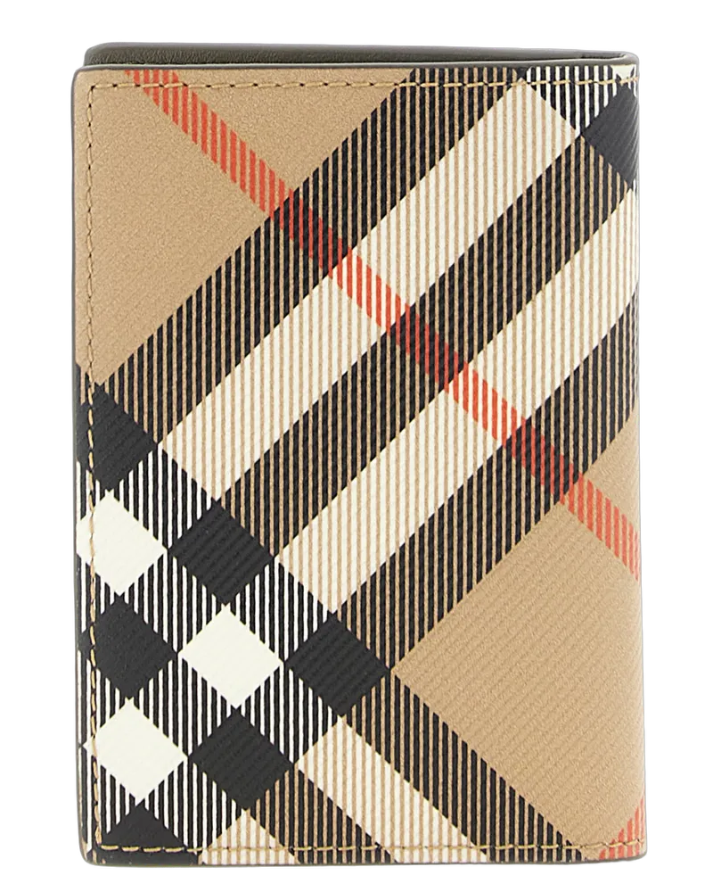 Burberry Men's Beige Polyethylene Cardholder Accessory Beige