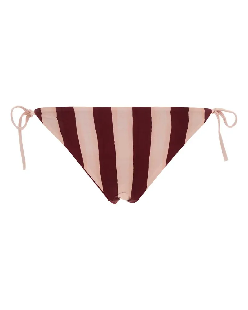 Fendi Striped Lycra Bikini Bottom — Pink Pink