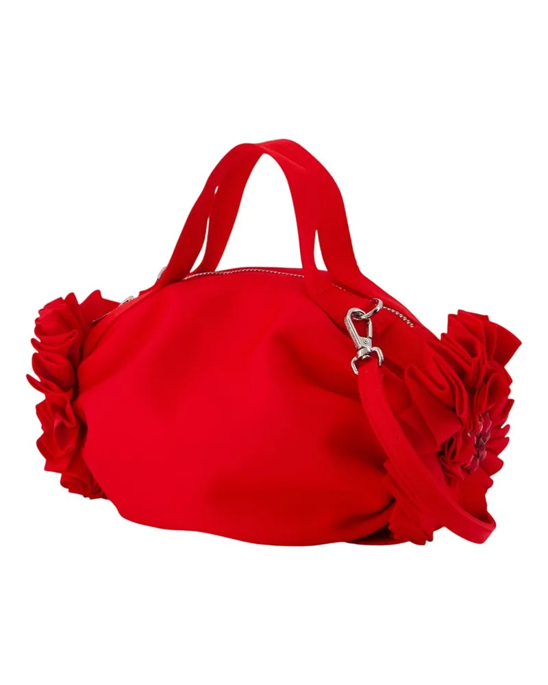Simone Rocha Women's Mini Double Ribbon Rosette Purse -  Nylon Red Bags Handbags-Purses Red