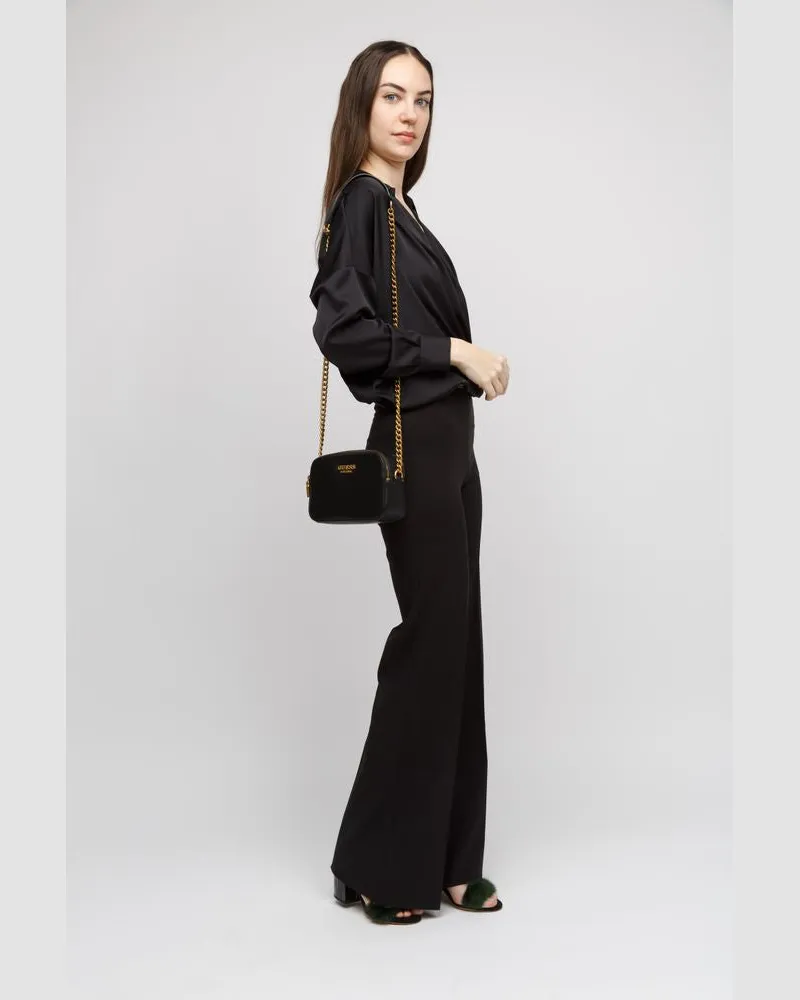 Guess Women's Crossbody Bag Black Polyurethane - Crossbody-Bags Black