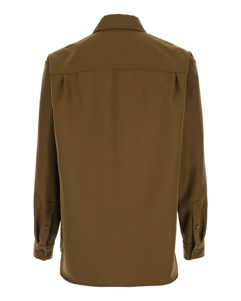 A.P.C. Men's Jacket Brown Wool Blend Polyester Coat Brown
