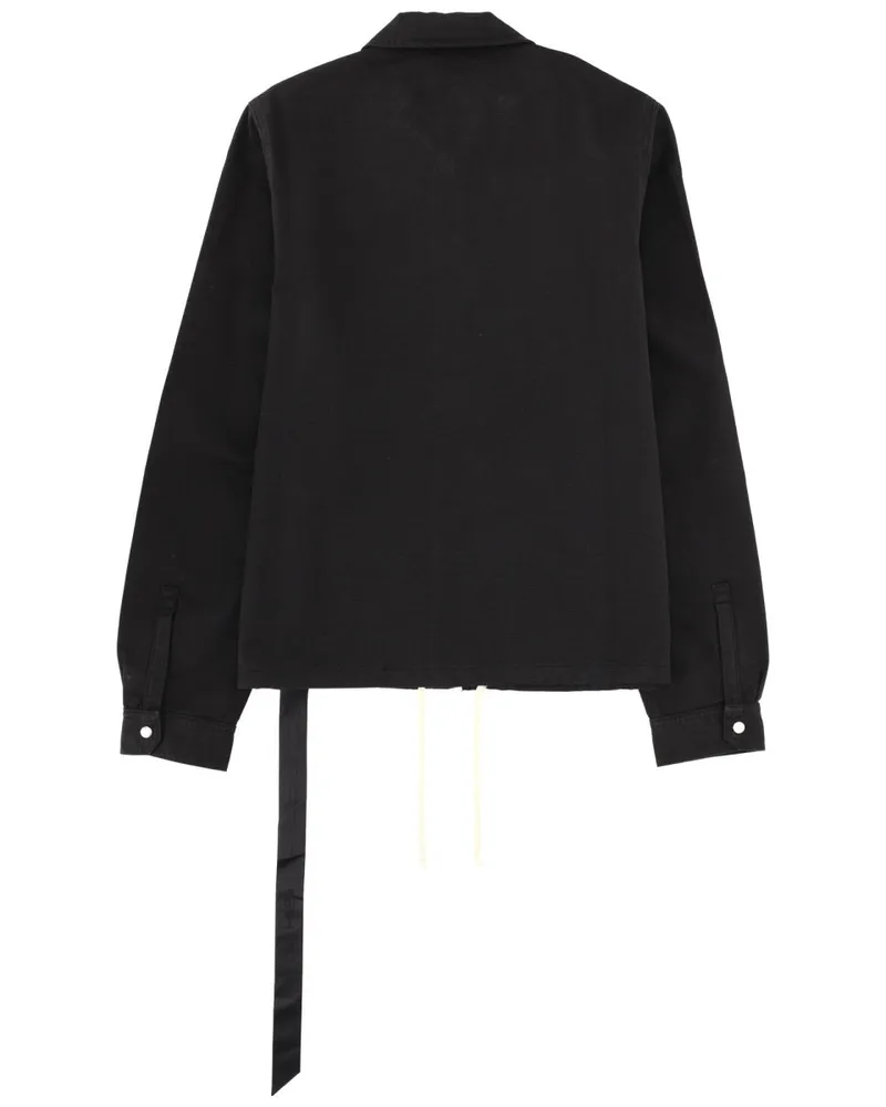 DRKSHDW by Rick Owens Zip-Front Cotton Jacket — Black Black