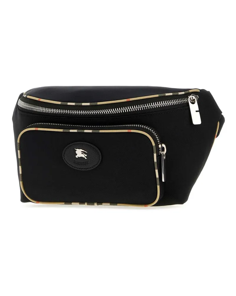 Burberry Check-Trim Belt Bag — Black Black