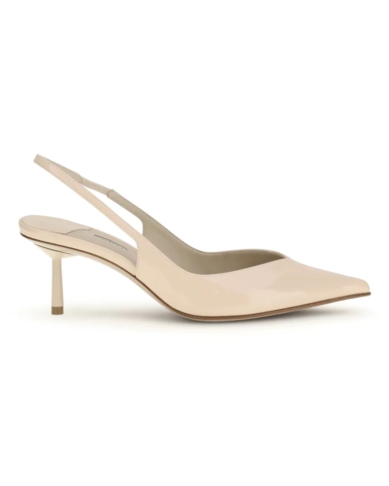 Le Silla Women's Pumps Vivienne Patent Leather Giza Calf Sandal Beige