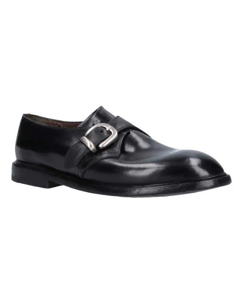 Premiata Men's Flat Shoes Black Calf Leather Black