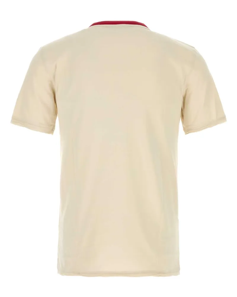 Dolce & Gabbana Men's Ivory Cotton T-Shirt Pergamenamedio Exterior Beige