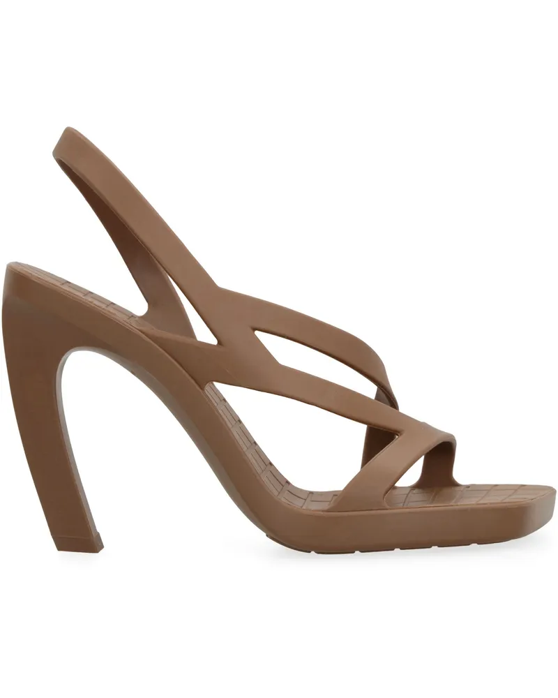 Bottega Veneta Women's Jimbo Rubber Sandals Brown Brown