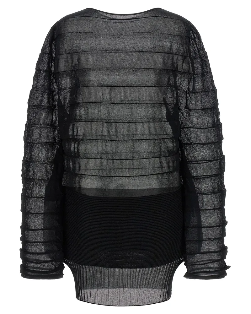 Issey Miyake Women's Black Polyester Sweatshirt Clothing Black
