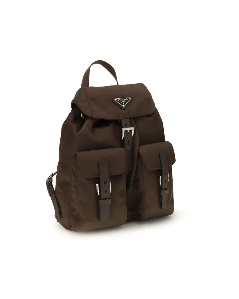Prada Re-Nylon Backpack — Brown Brown
