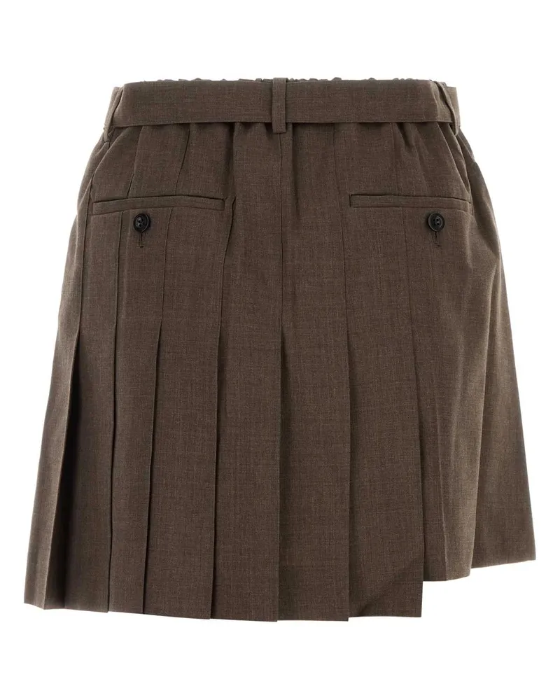 Sacai Women's Suiting Shorts Brown Brown