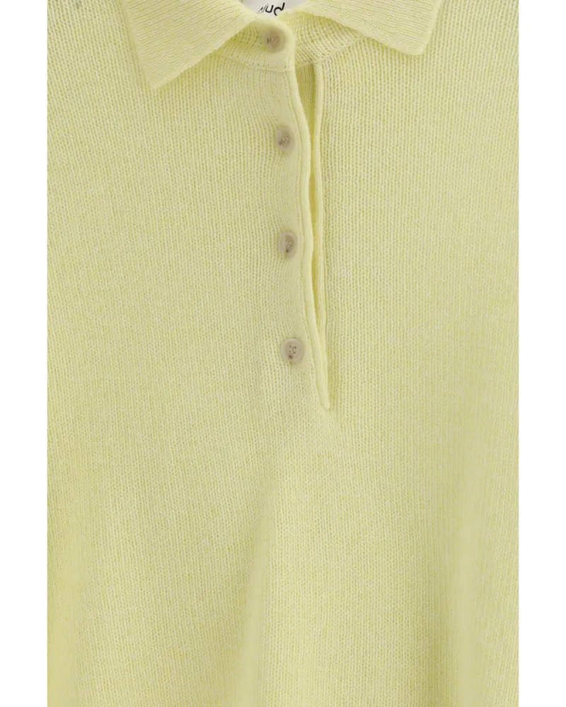 ALLUDE Cashmere Polo-Neck Polo — Yellow Yellow