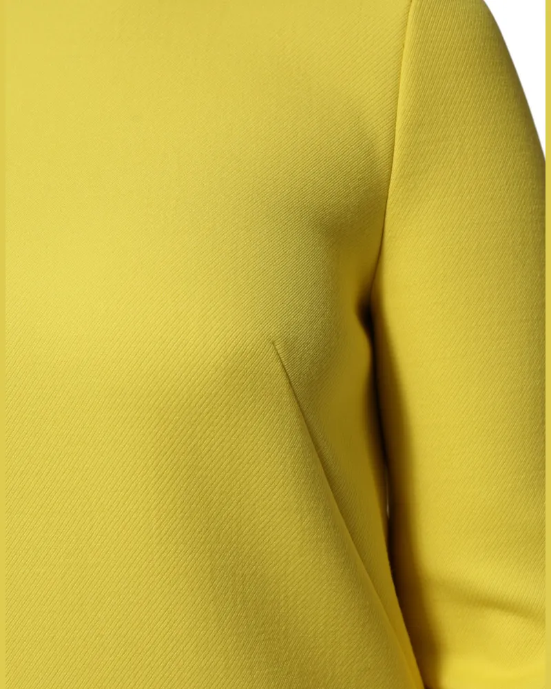 Dolce & Gabbana Long-Sleeve Mini Dress — Yellow Yellow