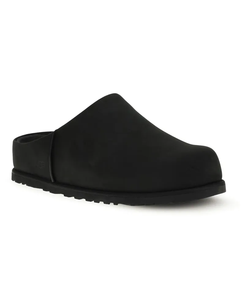 UGG Men's Mules Otzo Black Nubuck Calf Leather Sandal Black