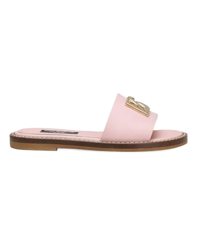 Dolce & Gabbana Logo-Detailed Slippers — Pink Pink