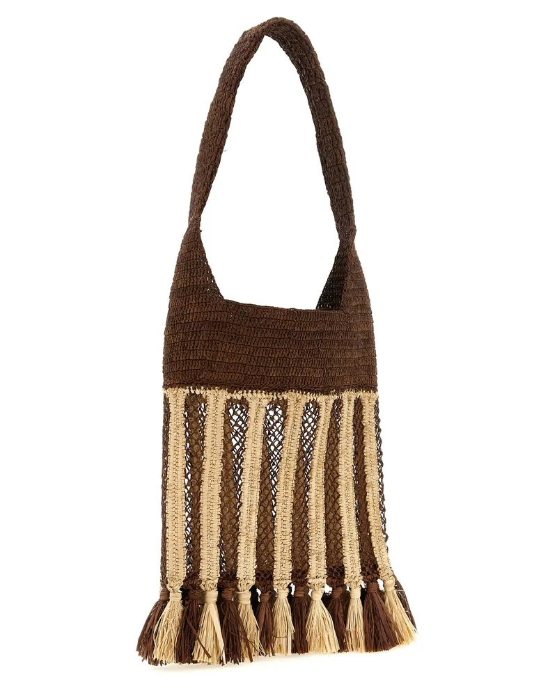 Isabel Marant Women's Brown Raffia Shoulder Bag Brown