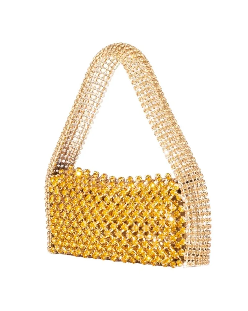 Benedetta Bruzziches Women's Shoulder Bag Rachele La Grande Gold Brass; Crystals Gold