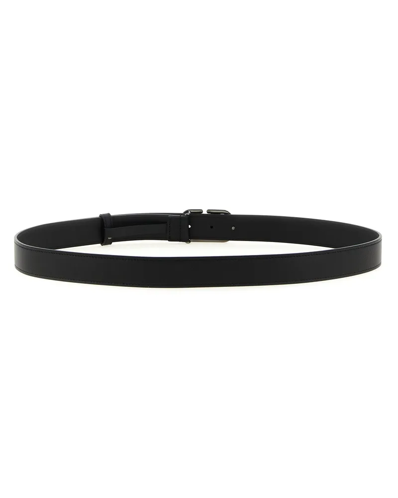 Valentino Garavani Men's Black Calfskin Regular Belt Black