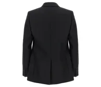 Pinstripe Wool Blazer — Charcoal