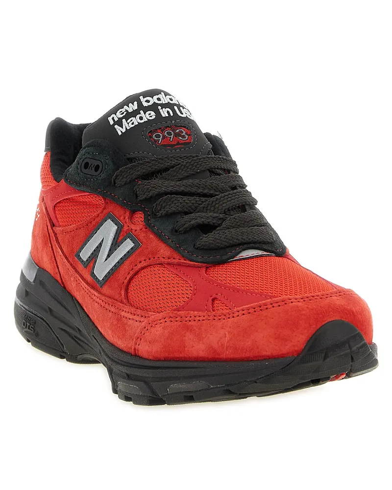 New Balance Mesh & Suede Sneaker — Red Red