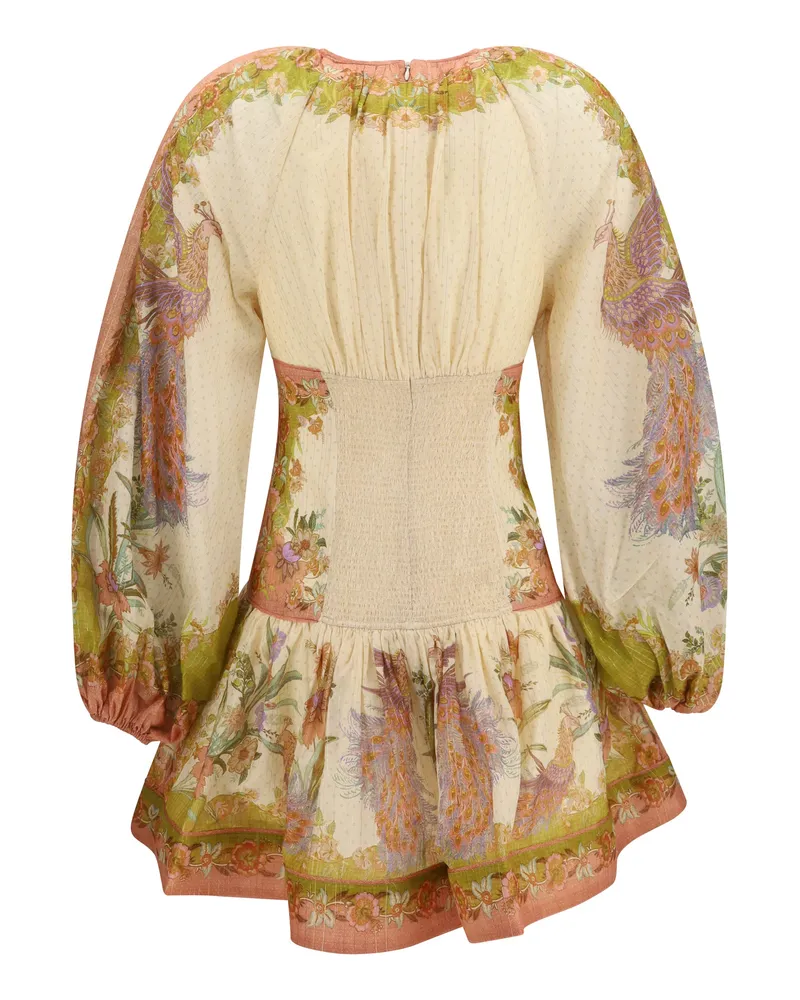 Zimmermann Women's Mini Dress Indra Chartreuse Cotton 
