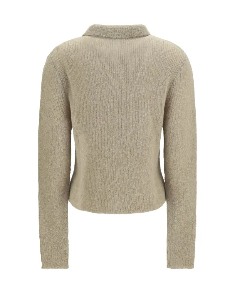 Our Legacy Women's Beige Alpaca Vicugna Pacos Polo Shirt Beige