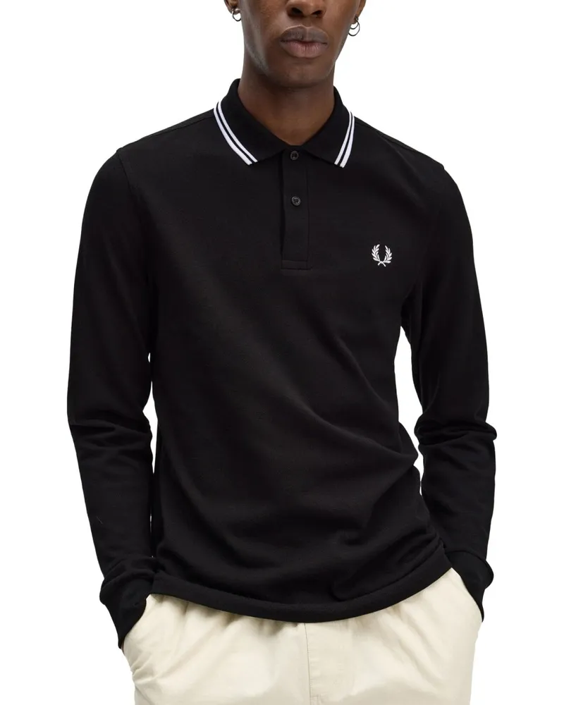 Fred Perry Double Line Polo Shirt — Green Green