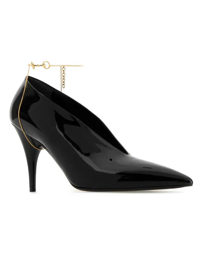 Gucci Women's Black Leather  97 Pumps Nero Scarpe Con Tacco Black