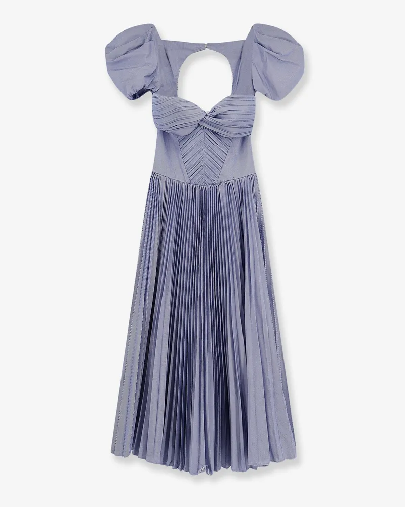 Elisabetta Franchi Women's Dress Pleated Blue Polyester Blue