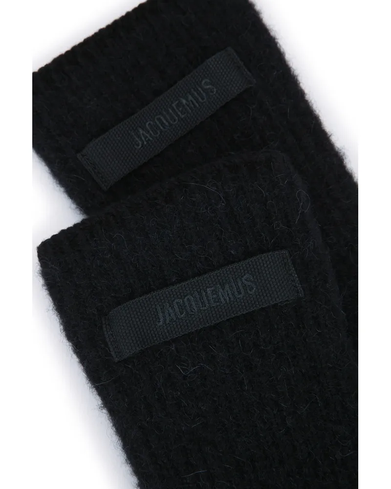 Jacquemus Men's Gants Gloves Black Wool Black
