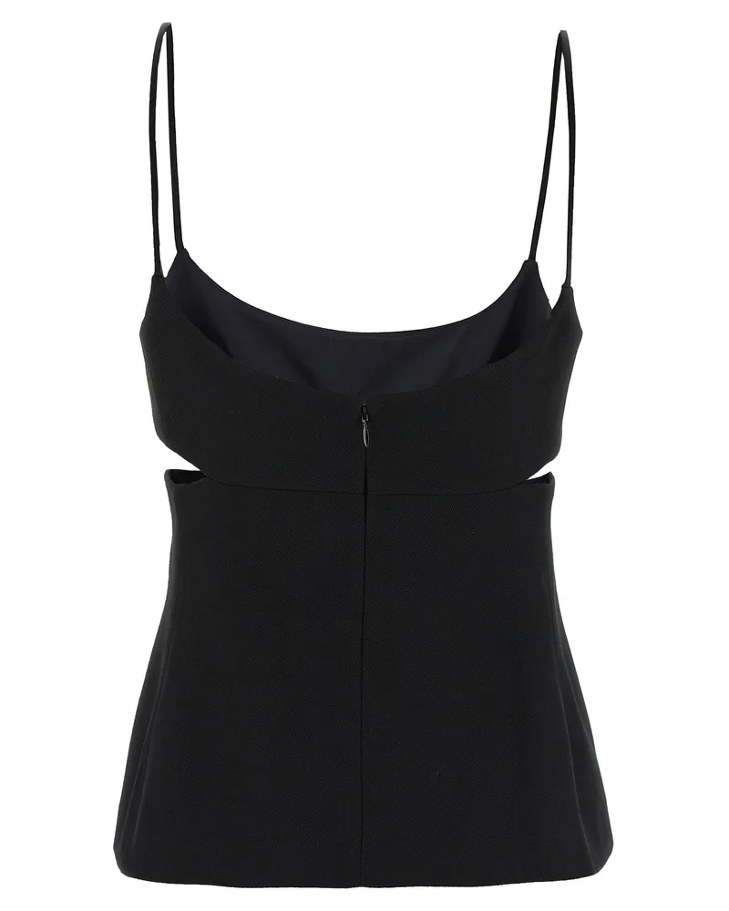 Victoria Beckham Cut-Out Tank Top — Black Black