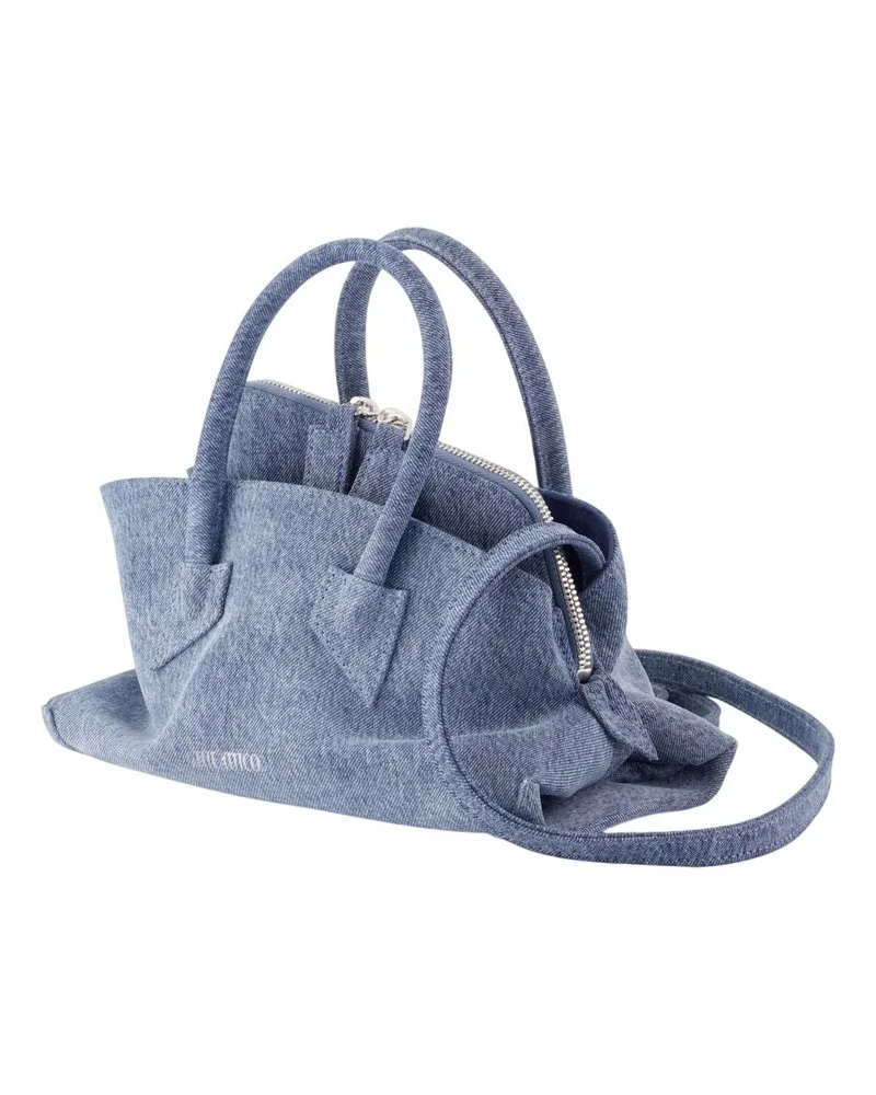 ATTICO Women's La Passeggiata Mini Top Handle Bag -  Cotton Blue Shoulder-Hobo-Bags Blue
