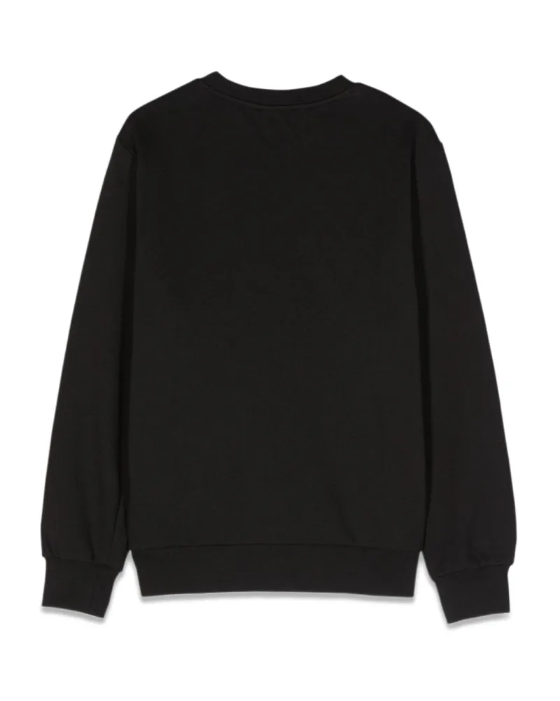 Balmain Crewneck Cotton Sweatshirt — Black Black