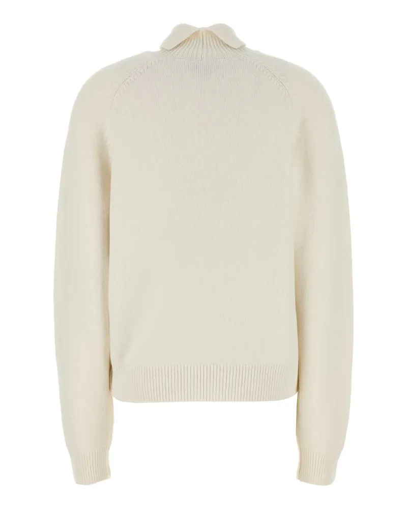 Fendi Fzxc46asjj F08qq White Exterior: Cashmere Nylon Maglieria Sweater White