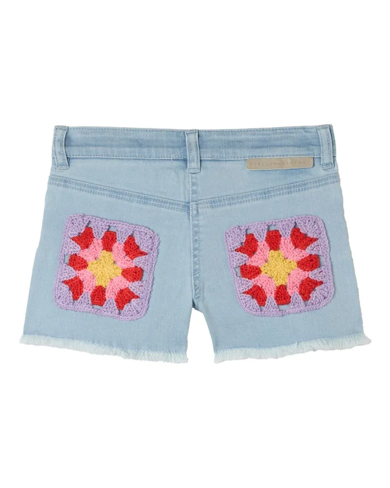 Stella McCartney Cotton-Stretch Bermuda Shorts — Blue Blue