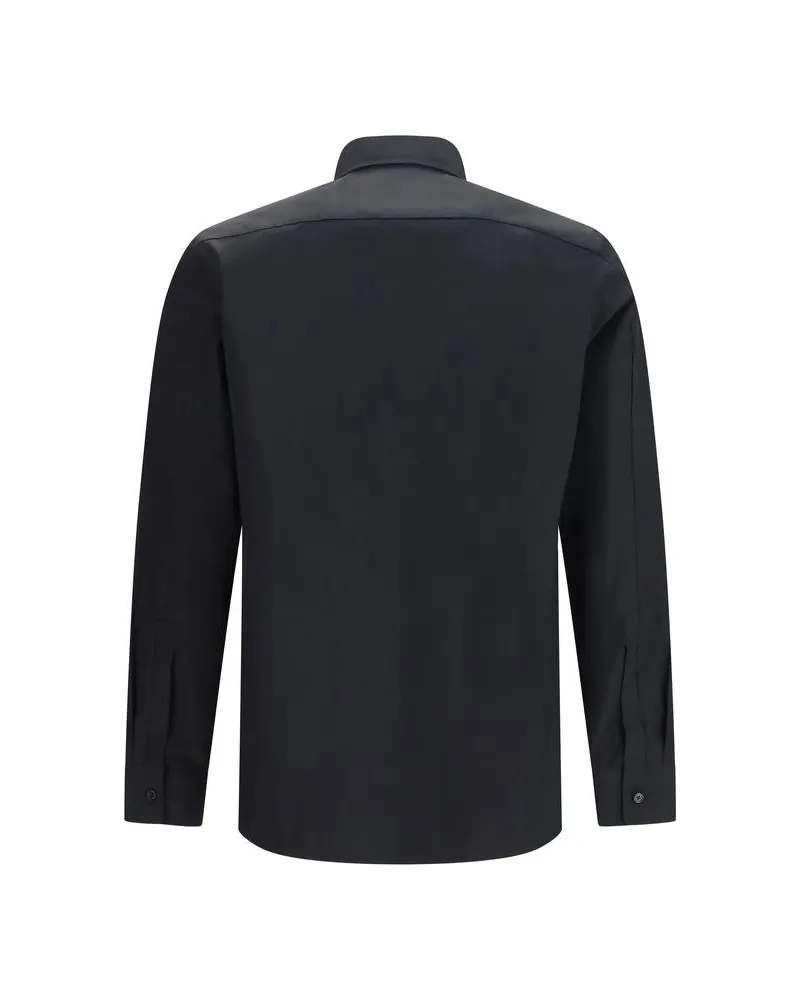 Givenchy Men's Black Cotton Dress Shirt Black