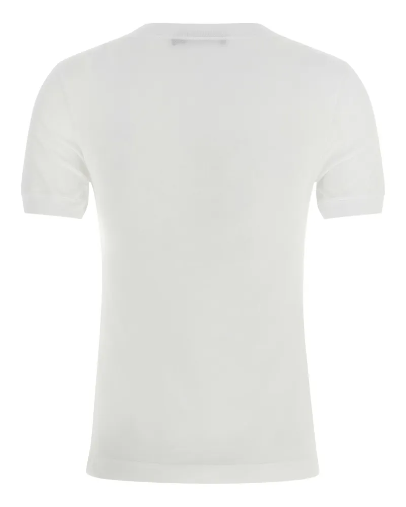 Dolce & Gabbana Lace Logo T-Shirt — White White