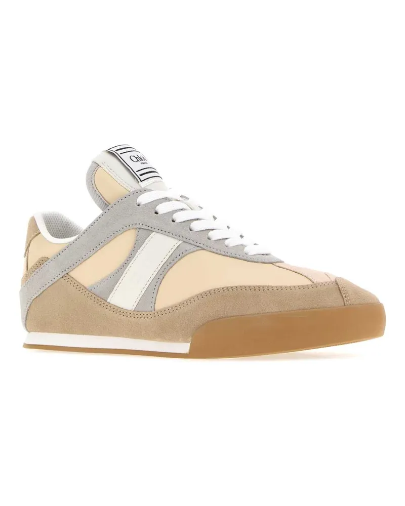 Chloé Women's Multicolor Leather And Suede Chloã© Kick Sneakers Dovegrey Multicolor