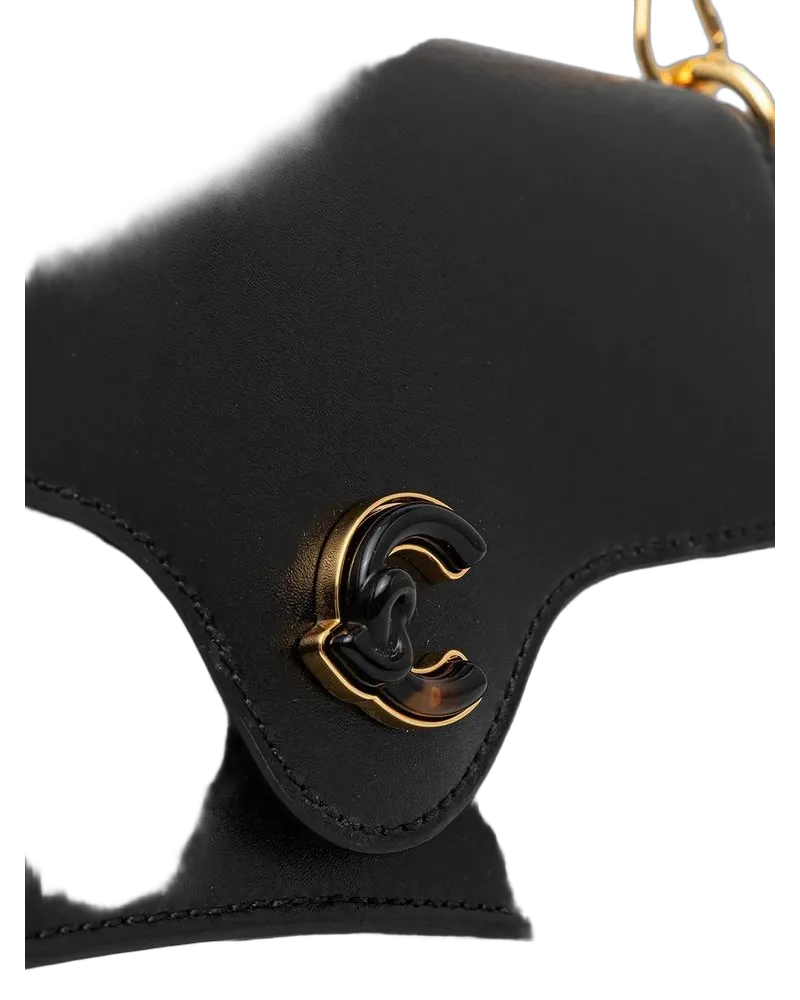 Coccinelle Women's Crossbody Bag Black Calf Split Leather Crossbody-bags Black