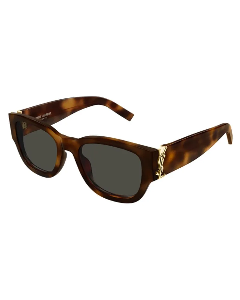 Saint Laurent SLM174 Tortoiseshell Acetate Sunglasses — Brown Brown